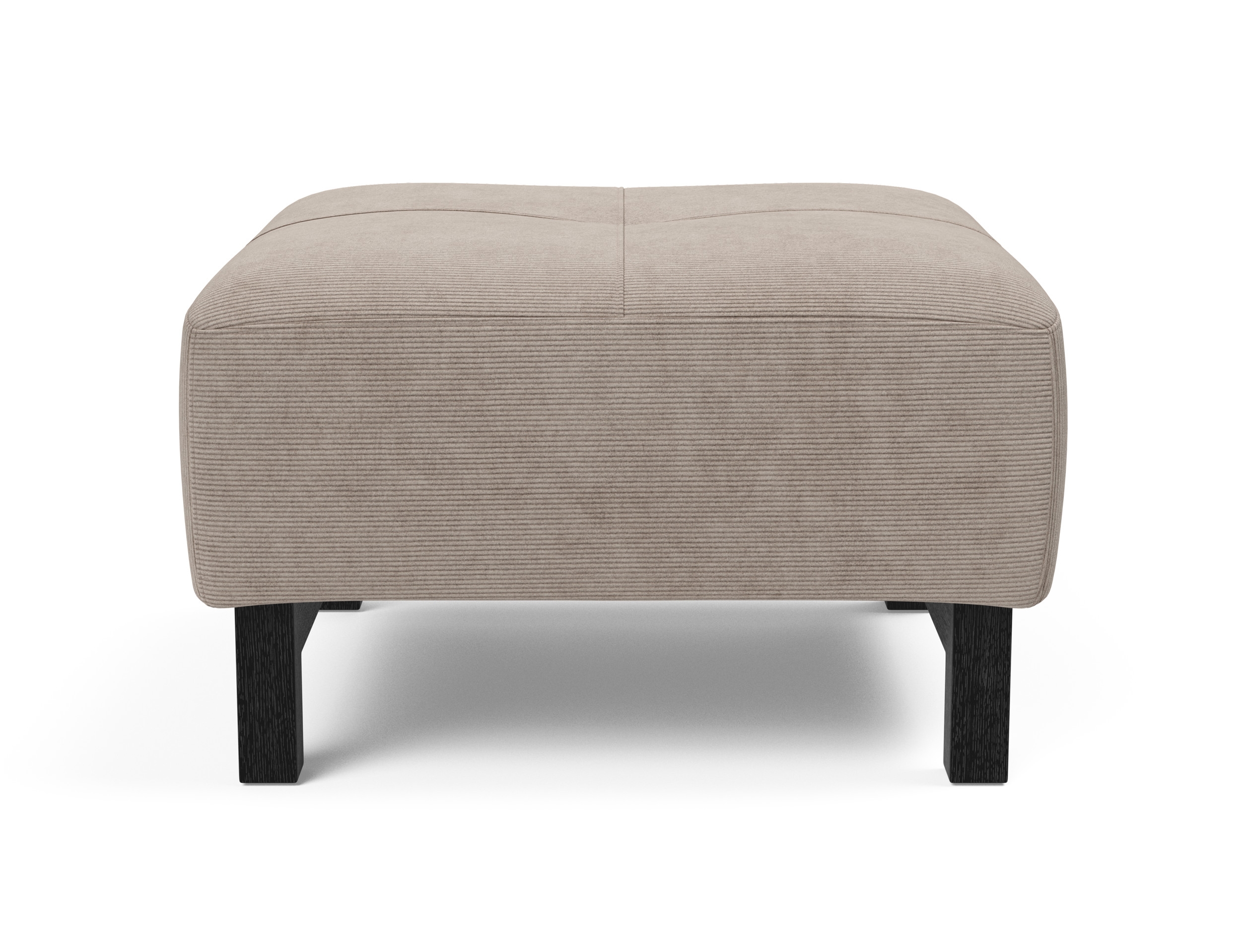 Deluxe Excess Fabric Ottoman w/Wood Legs