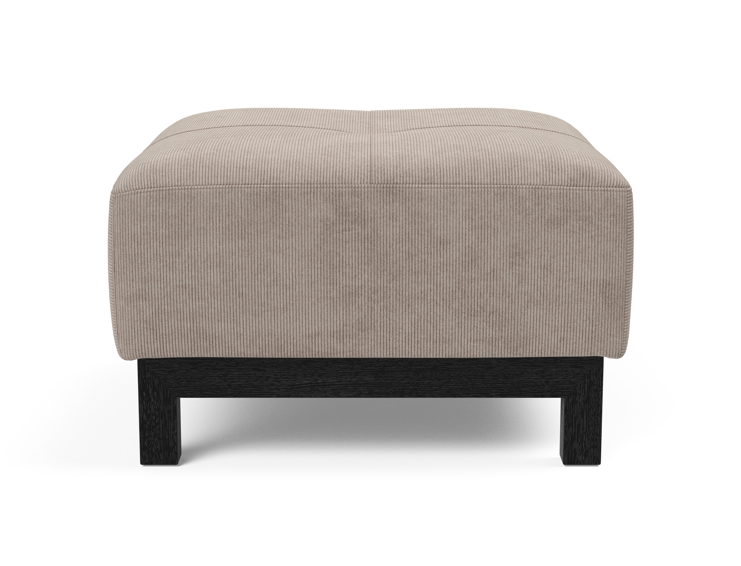Deluxe Excess Fabric Ottoman w/Wood Legs
