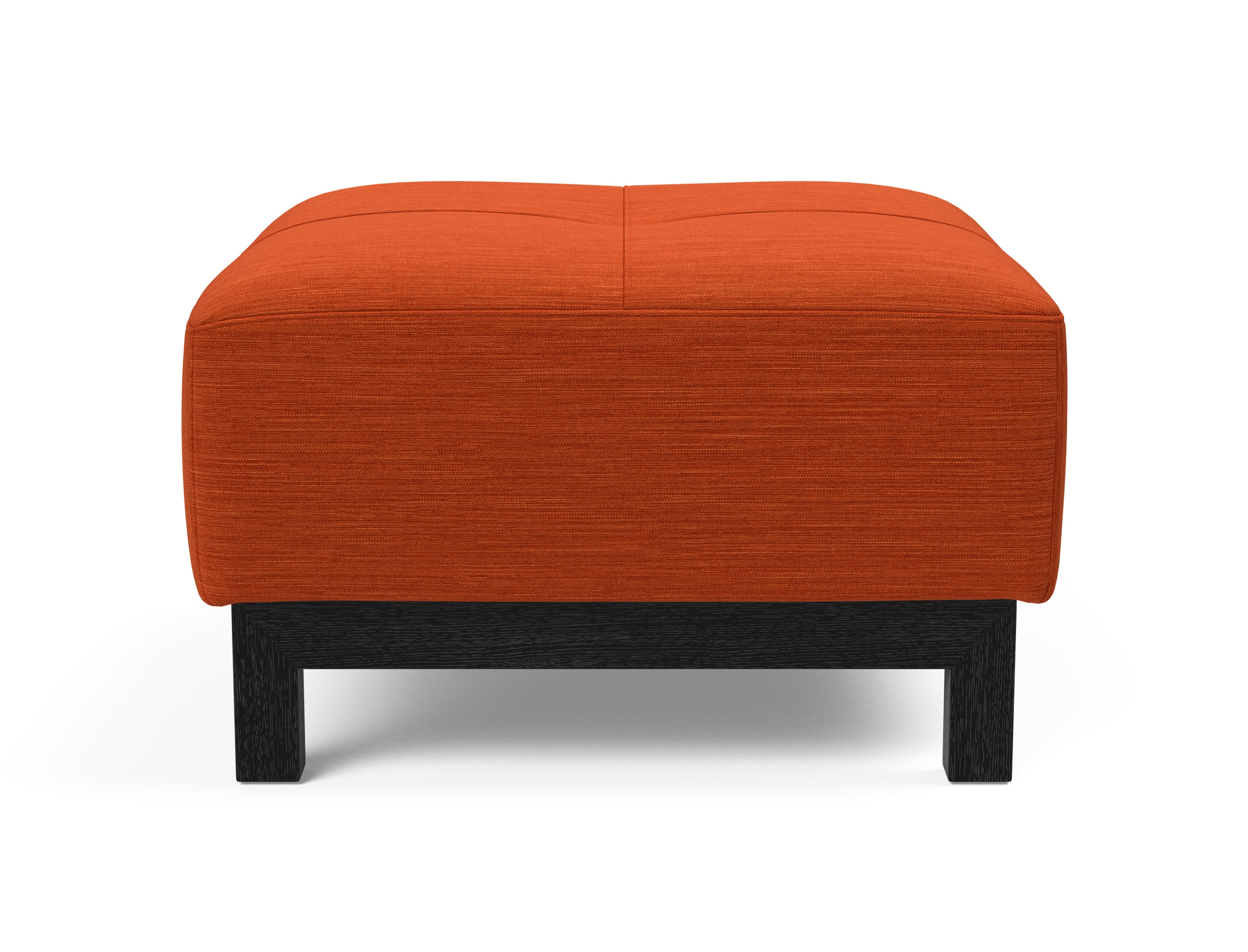 Deluxe Excess Fabric Ottoman w/Wood Legs