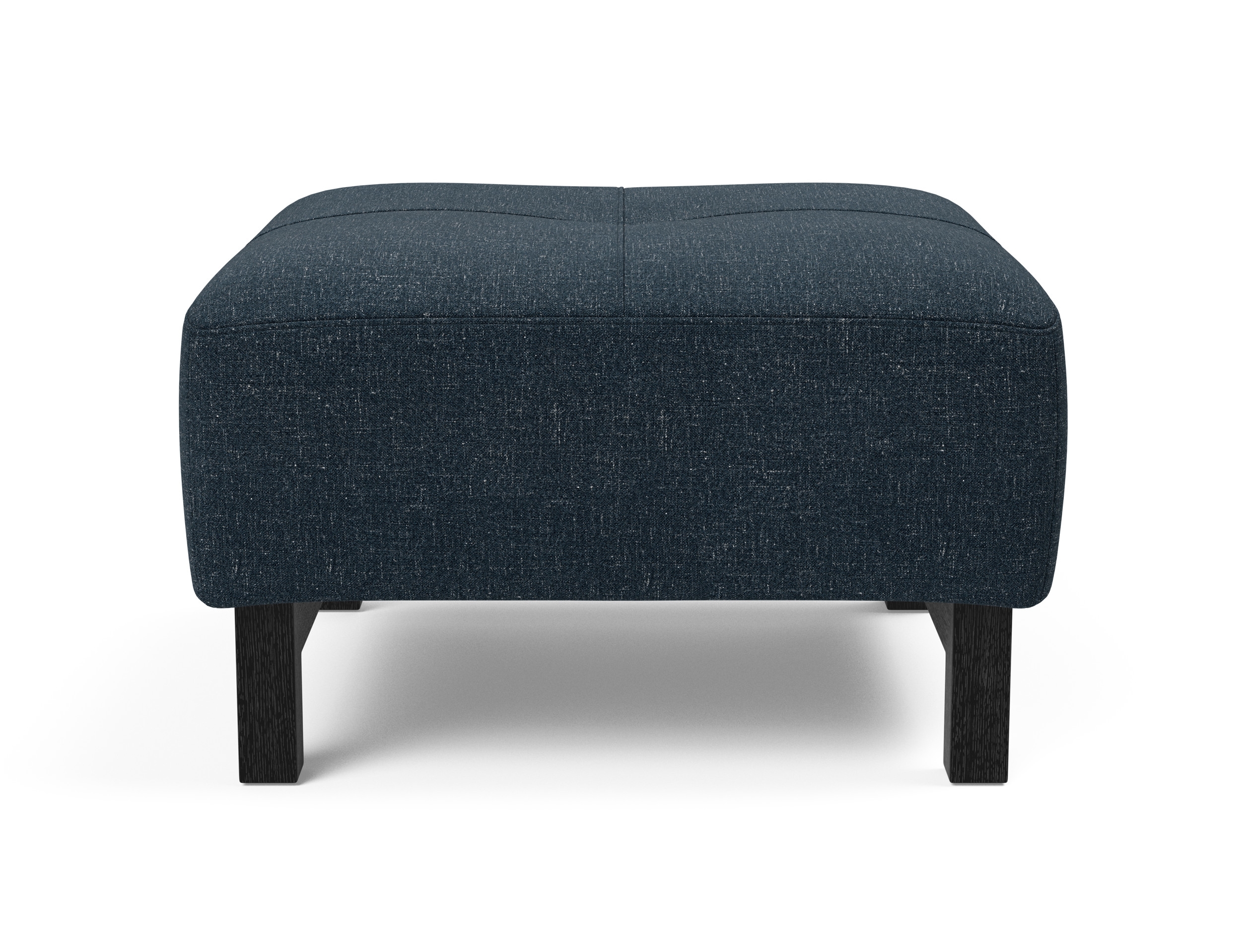 Deluxe Excess Fabric Ottoman w/Wood Legs