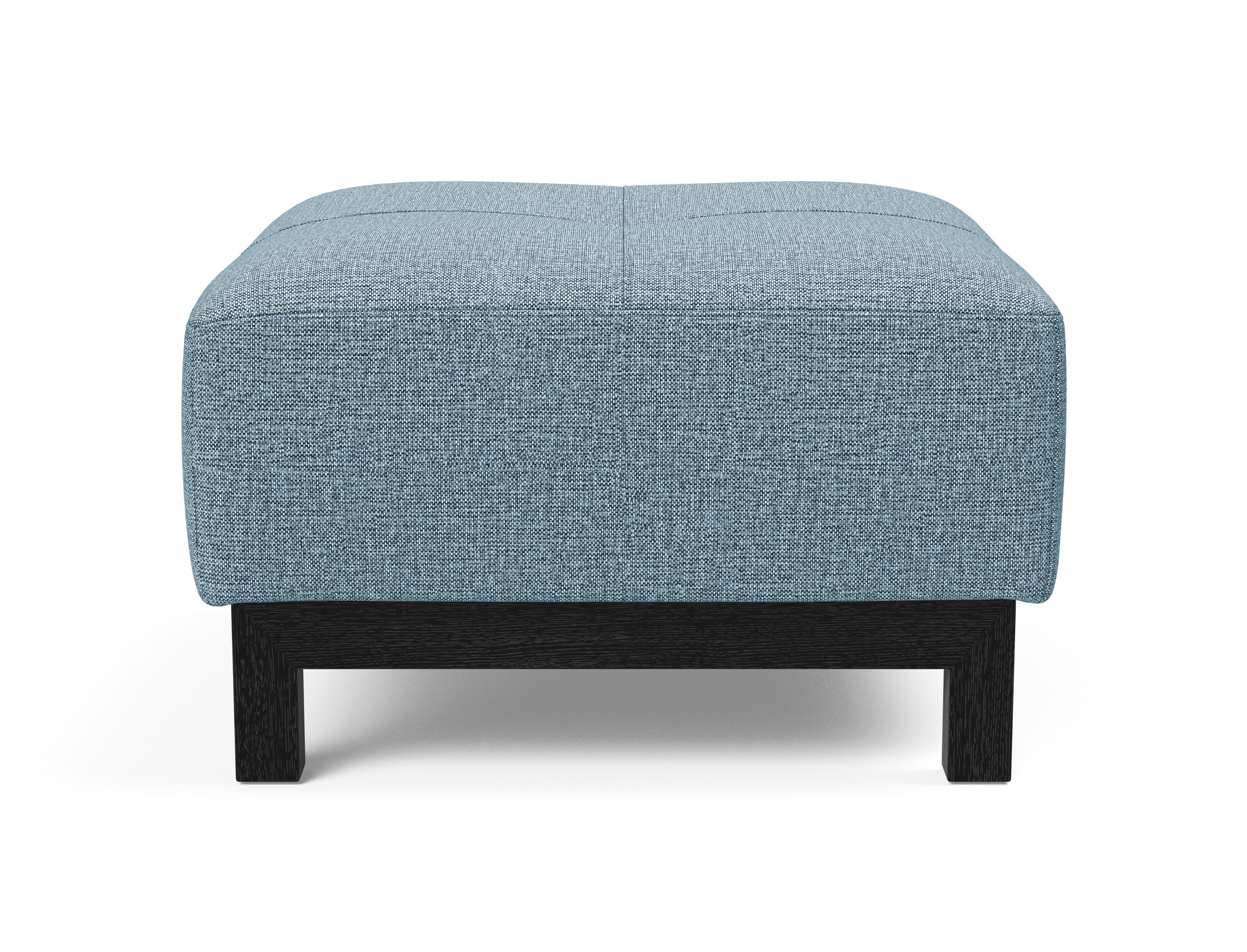 Deluxe Excess Fabric Ottoman w/Wood Legs