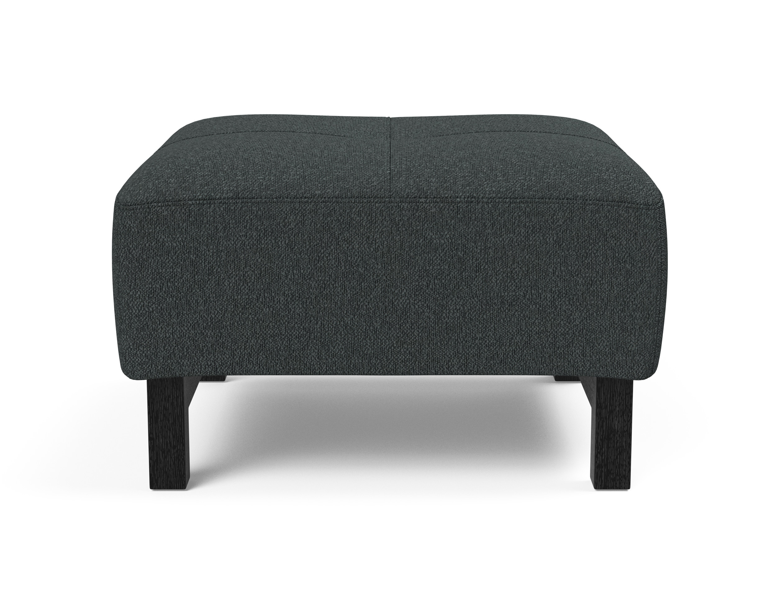 Deluxe Excess Fabric Ottoman w/Wood Legs