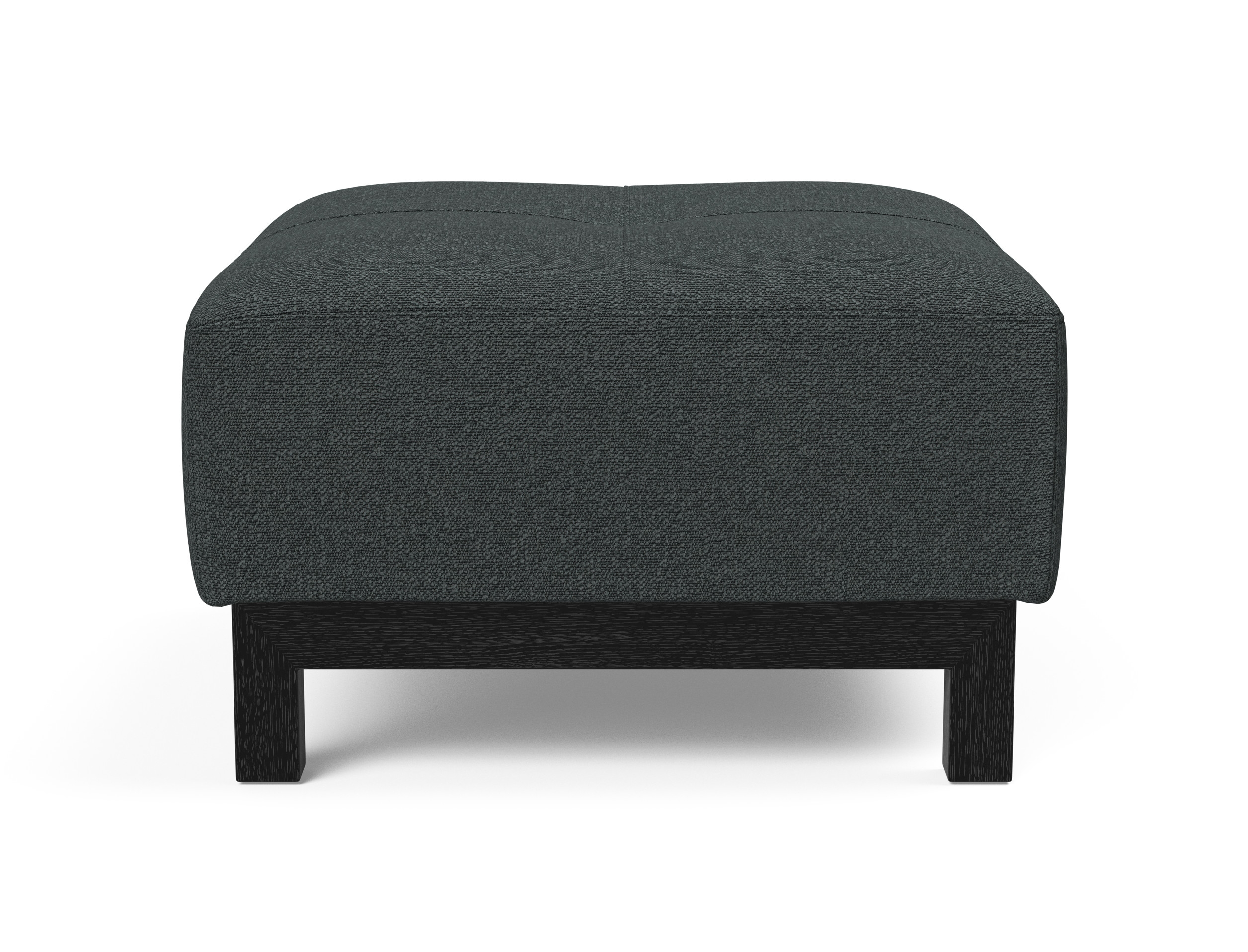 Deluxe Excess Fabric Ottoman w/Wood Legs