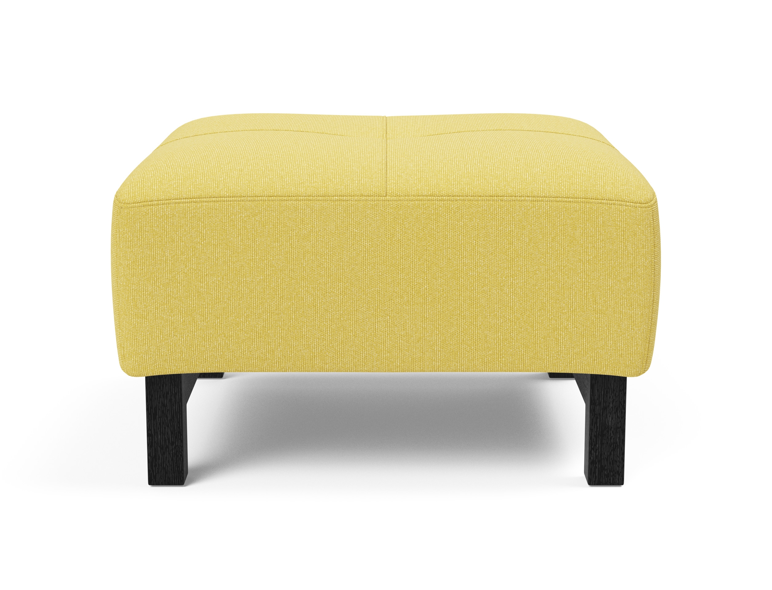 Deluxe Excess Fabric Ottoman w/Wood Legs