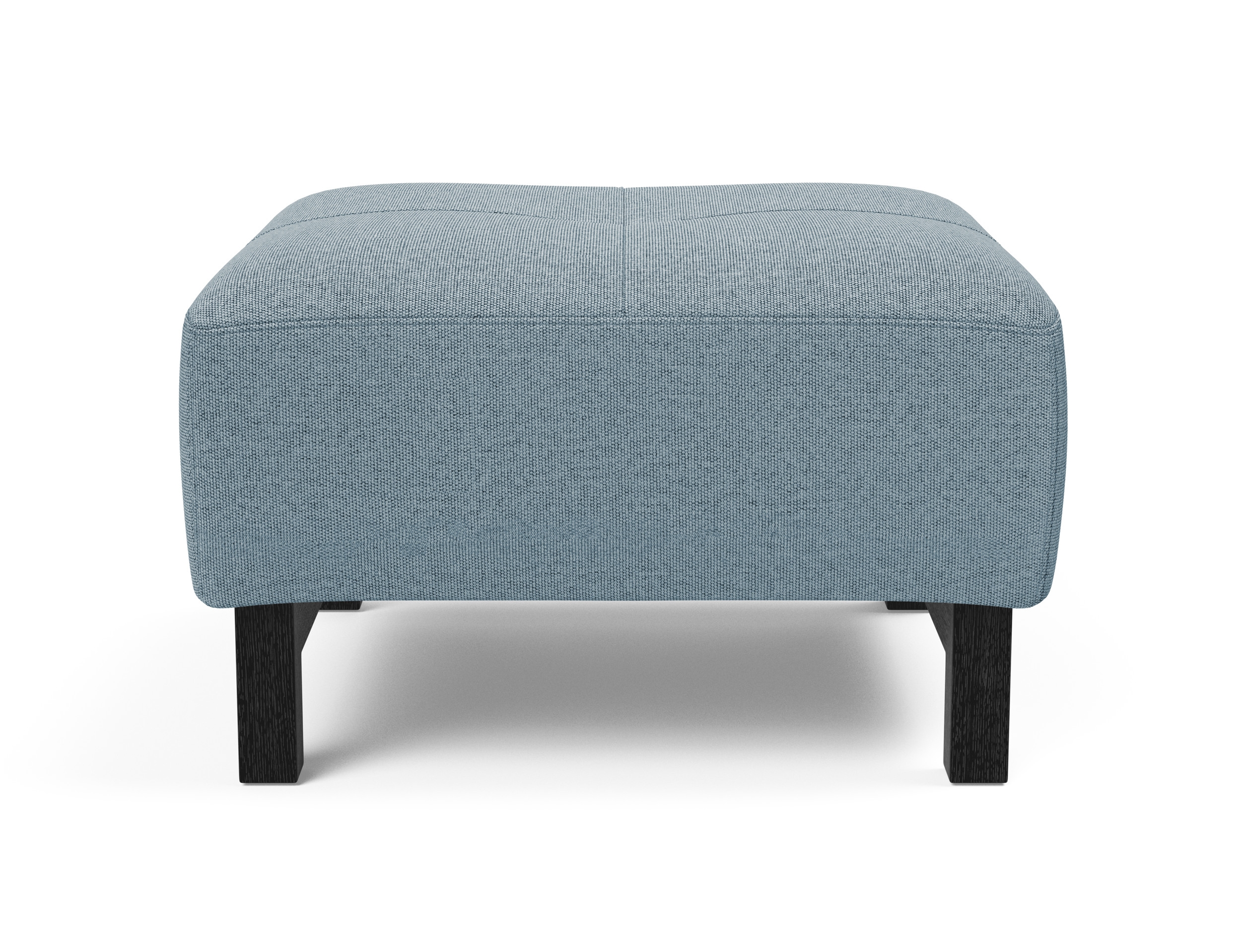 Deluxe Excess Fabric Ottoman w/Wood Legs
