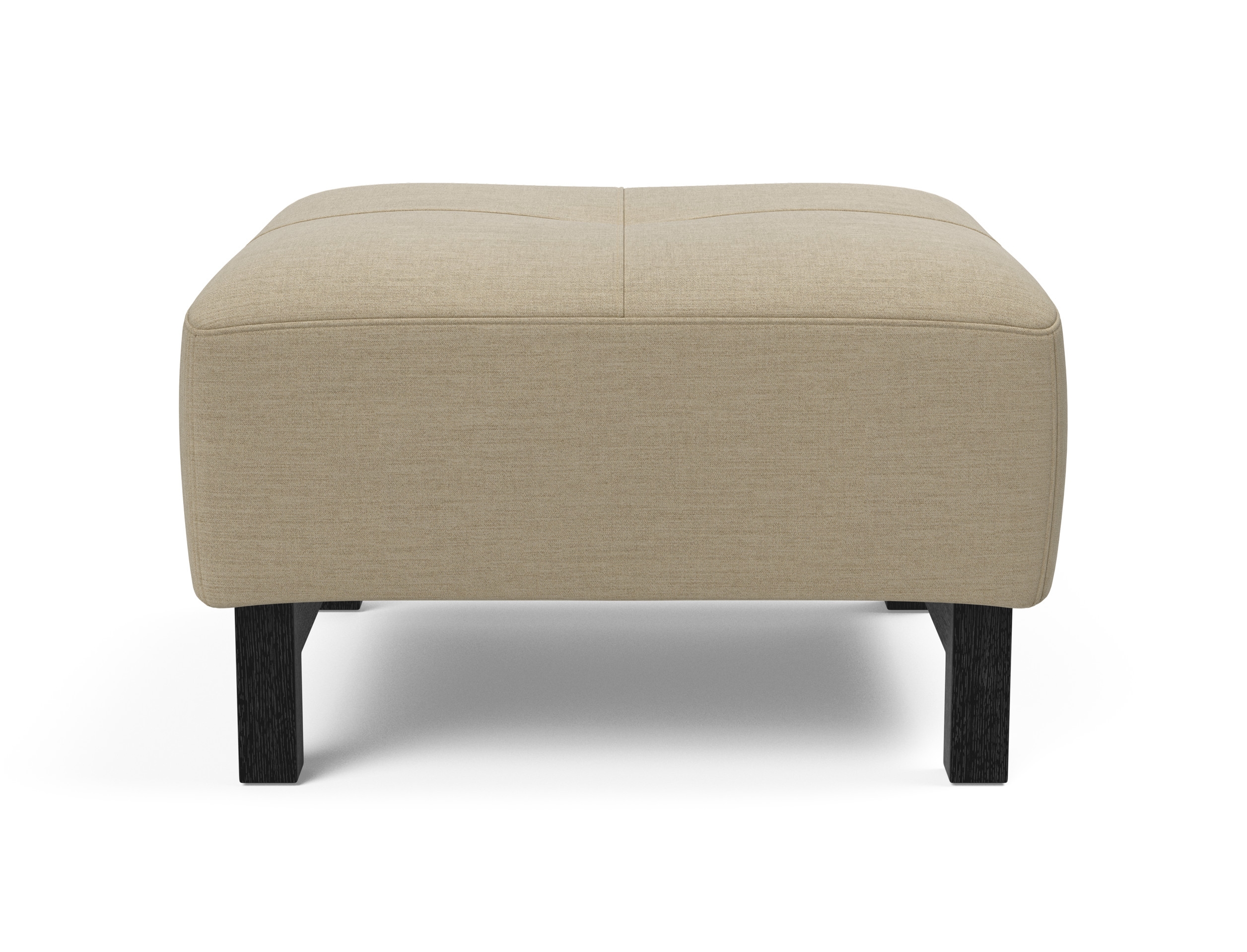 Deluxe Excess Fabric Ottoman w/Wood Legs