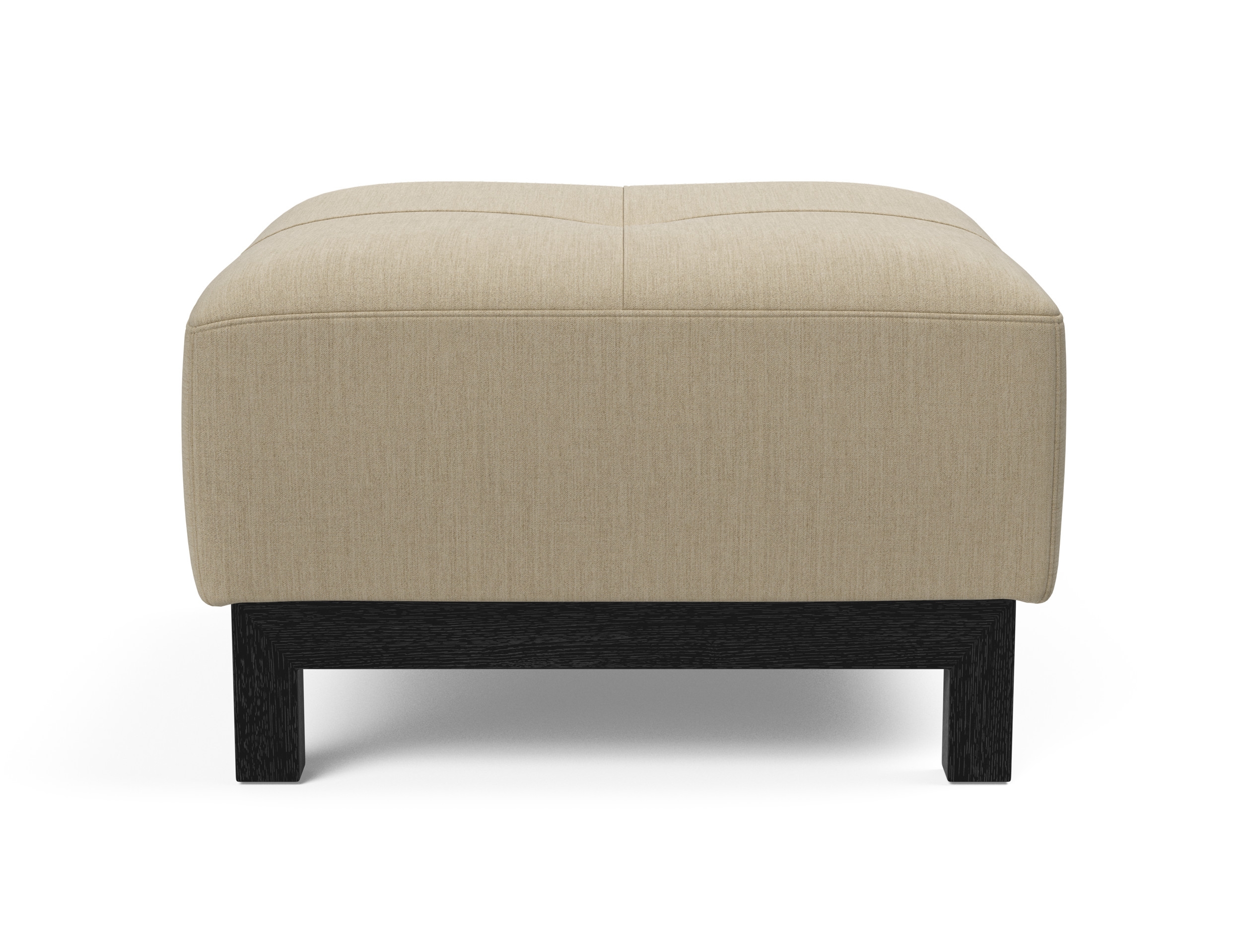 Deluxe Excess Fabric Ottoman w/Wood Legs