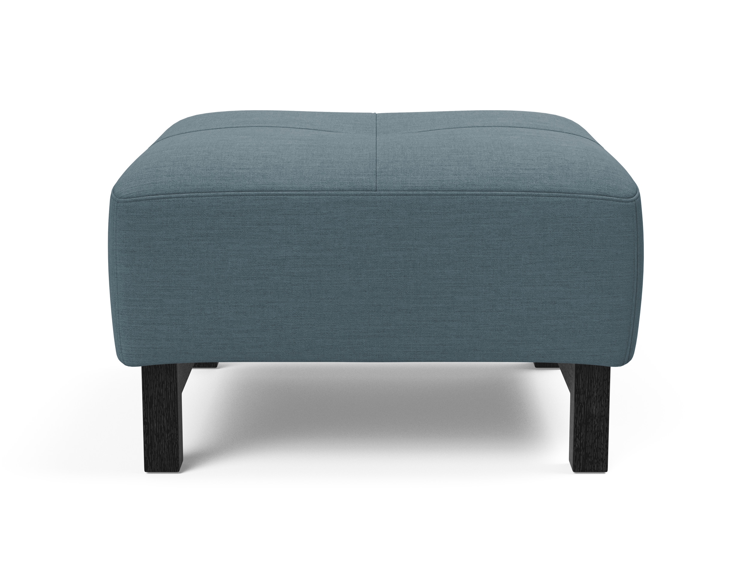 Deluxe Excess Fabric Ottoman w/Wood Legs