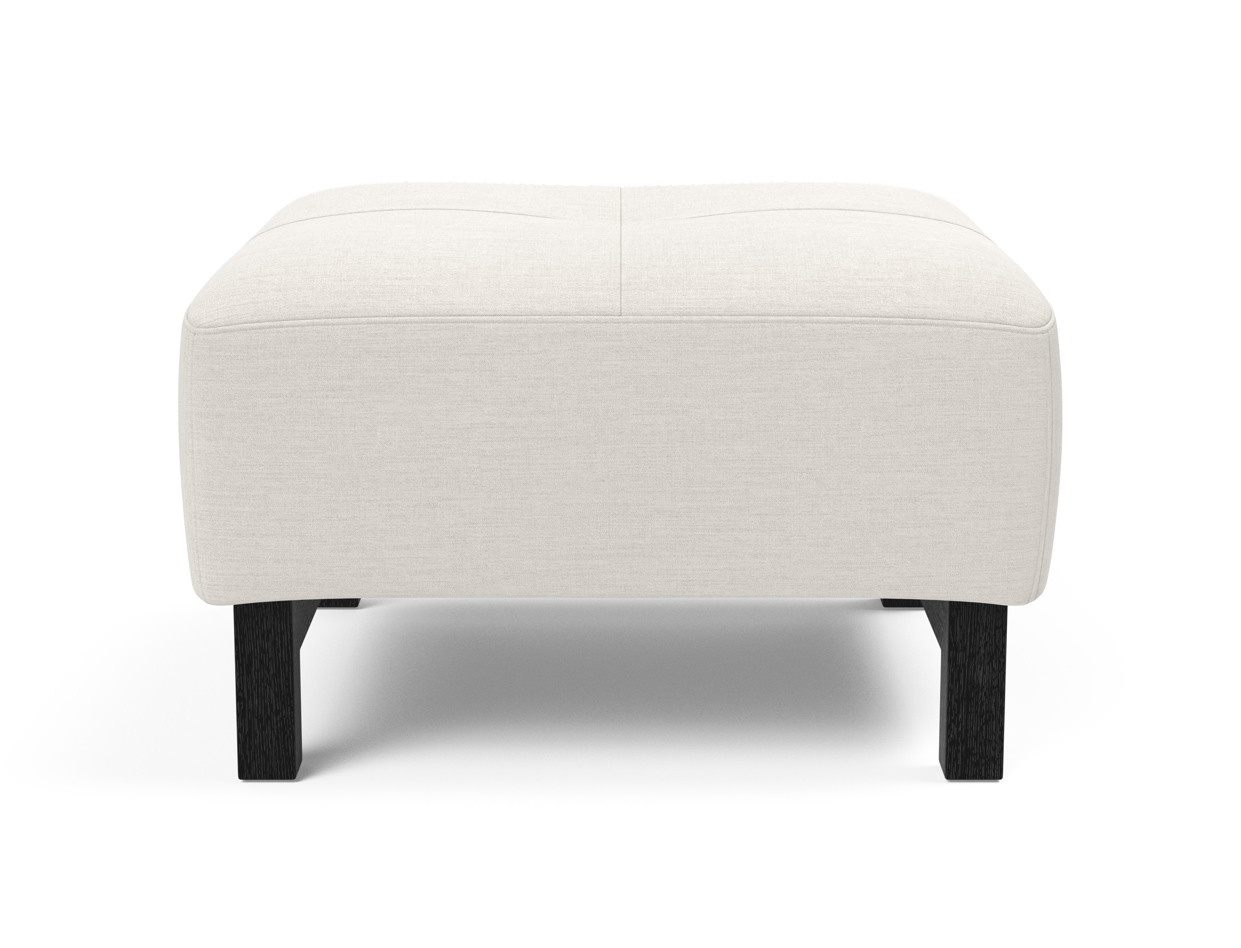 Deluxe Excess Fabric Ottoman w/Wood Legs