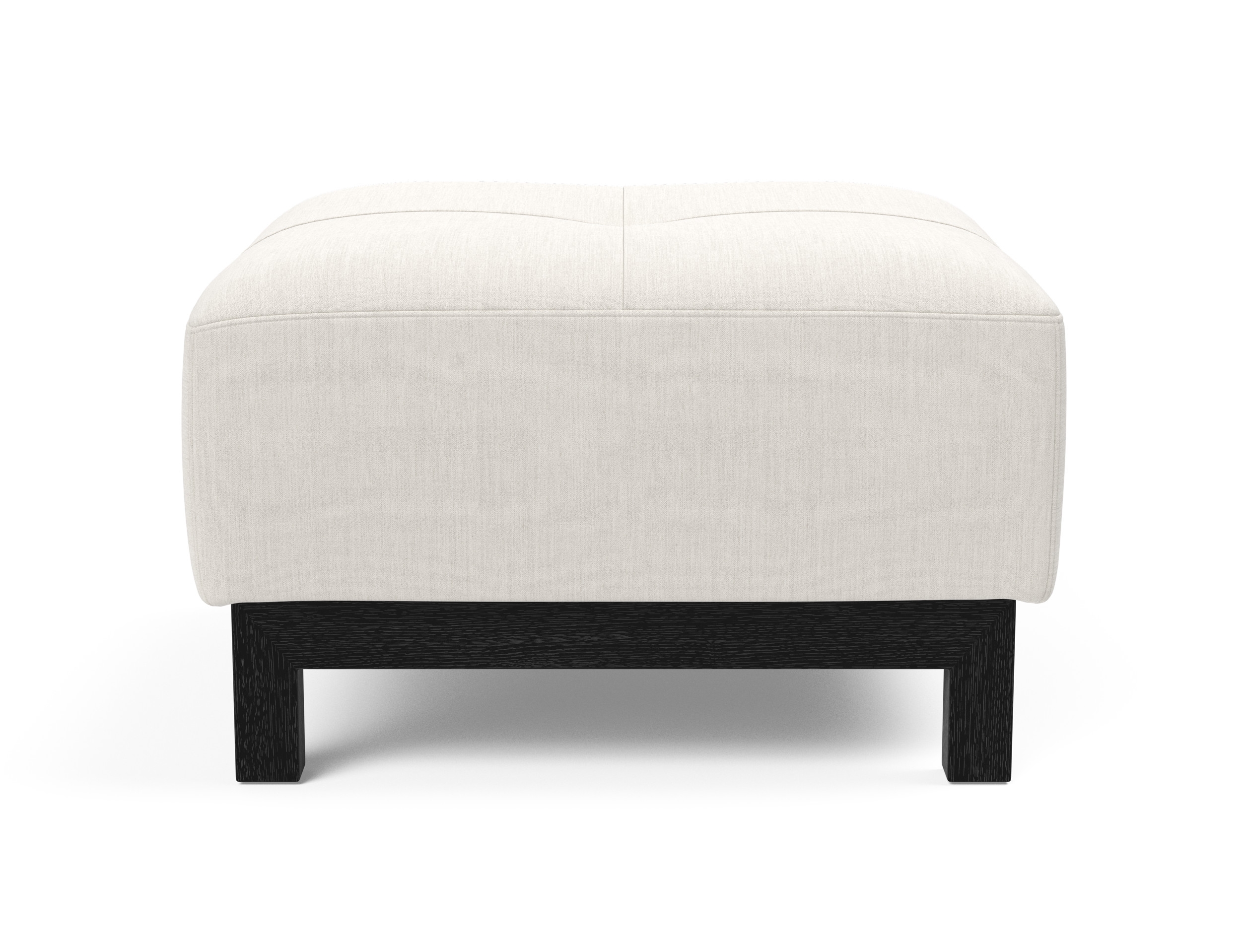 Deluxe Excess Fabric Ottoman w/Wood Legs