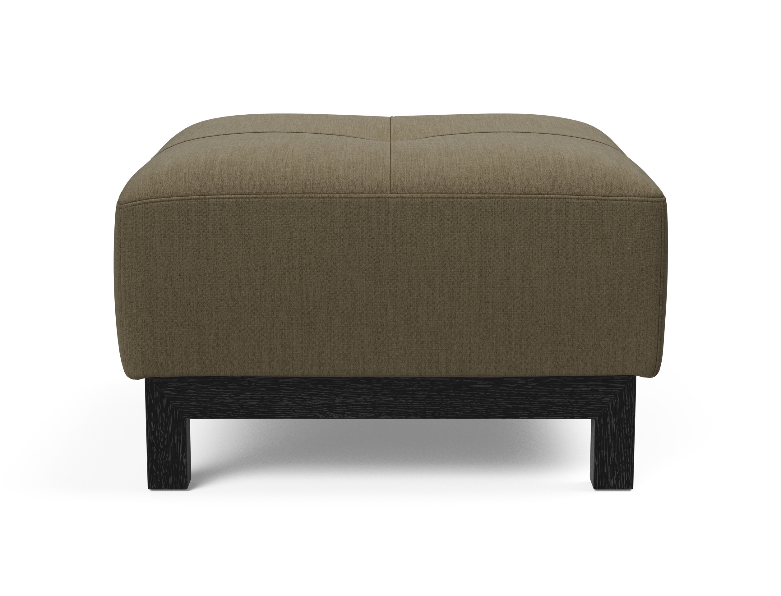 Deluxe Excess Fabric Ottoman w/Wood Legs
