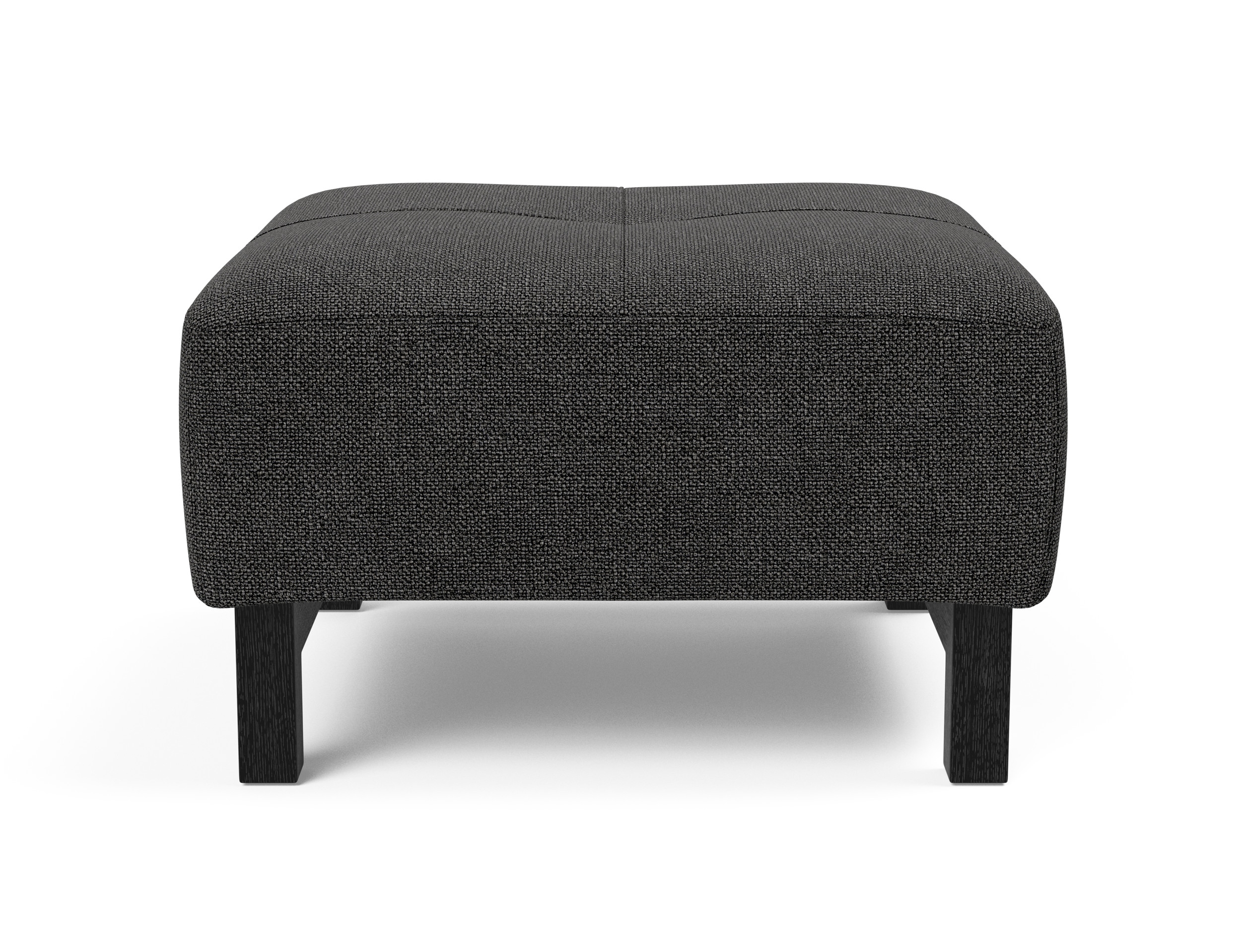 Deluxe Excess Fabric Ottoman w/Wood Legs