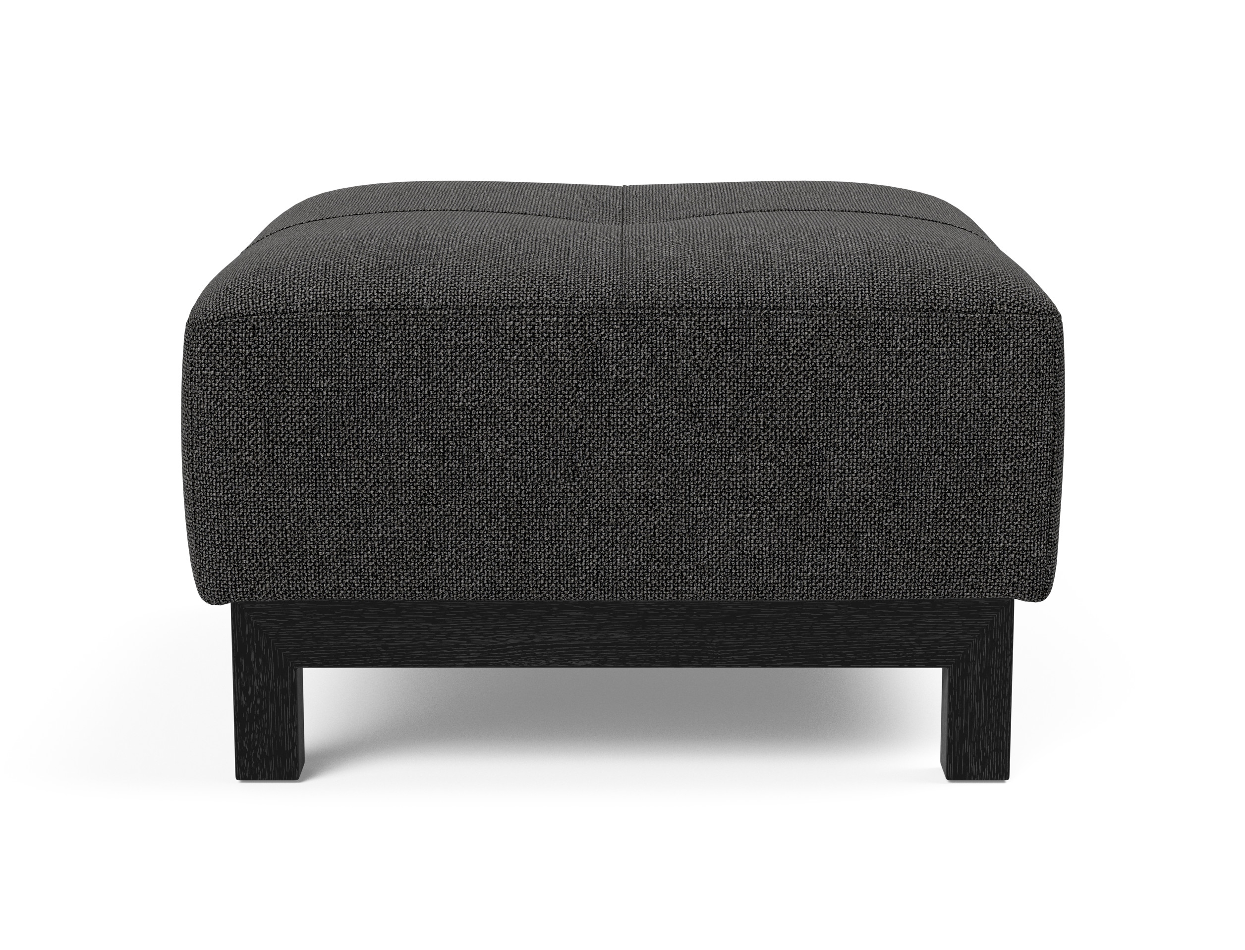 Deluxe Excess Fabric Ottoman w/Wood Legs