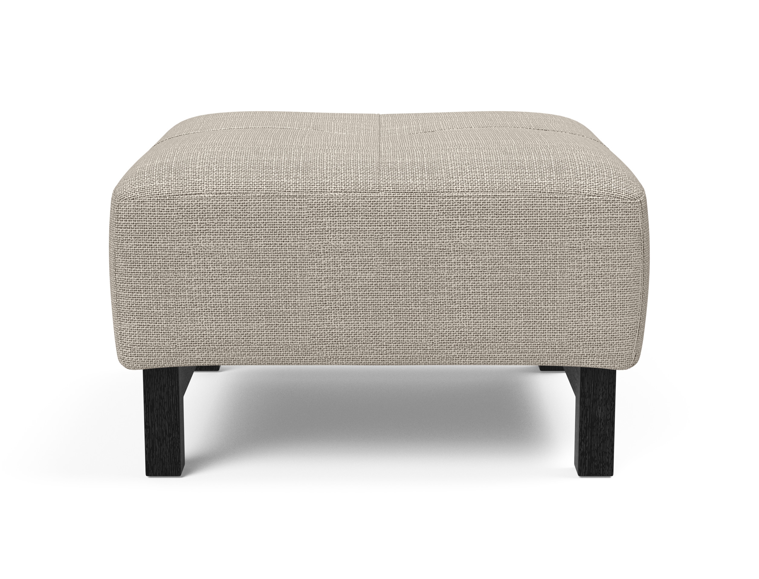 Deluxe Excess Fabric Ottoman w/Wood Legs
