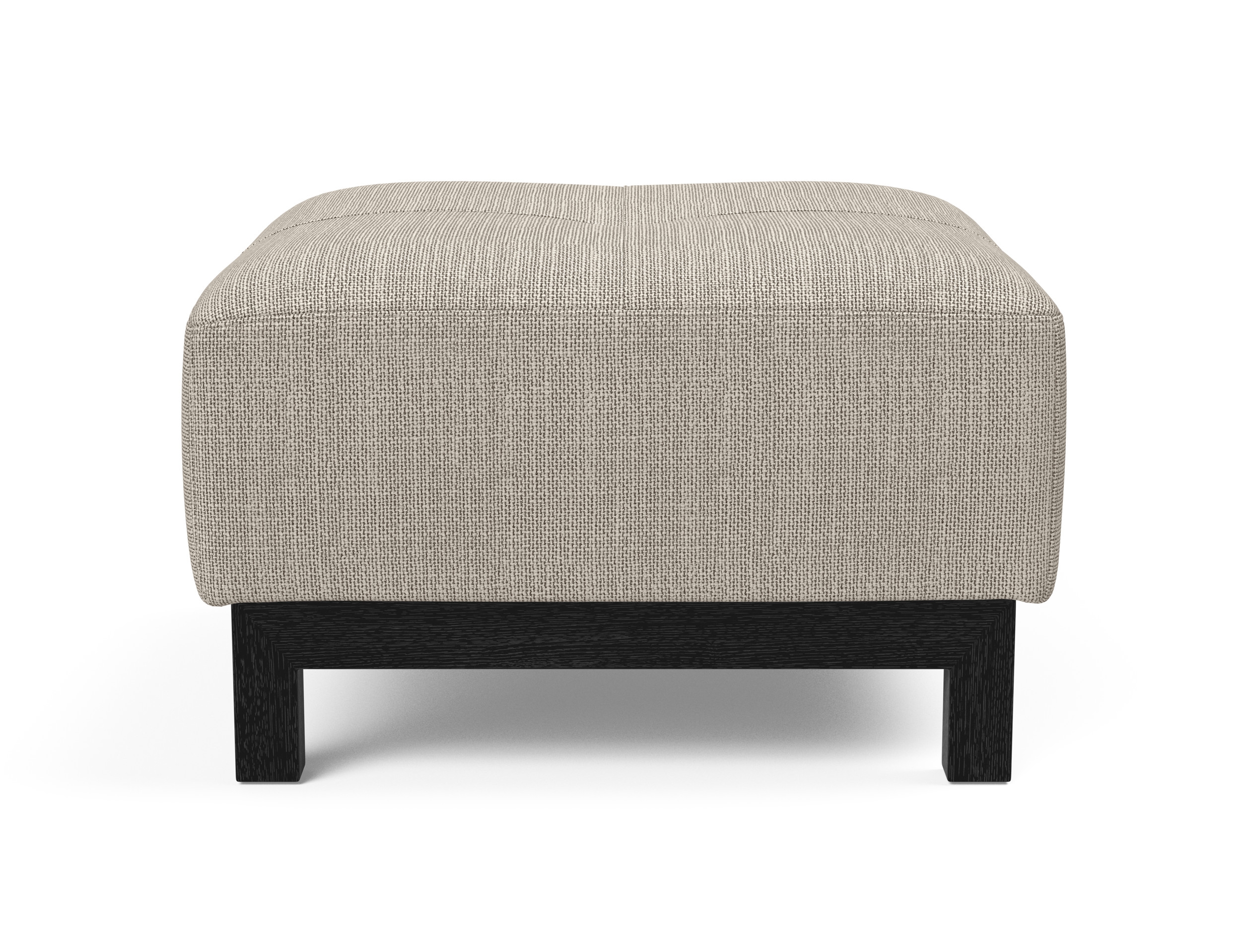 Deluxe Excess Fabric Ottoman w/Wood Legs