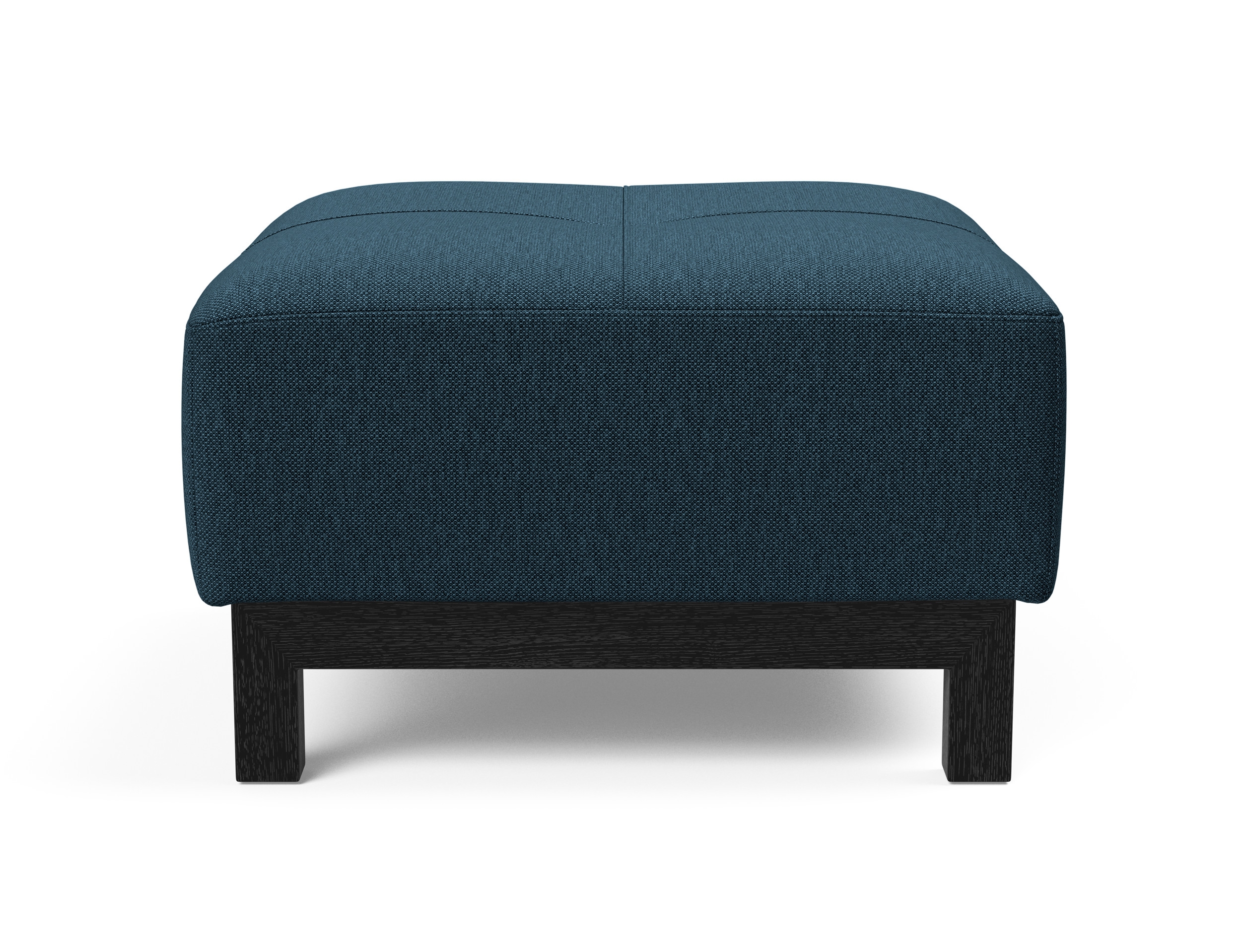 Deluxe Excess Fabric Ottoman w/Wood Legs