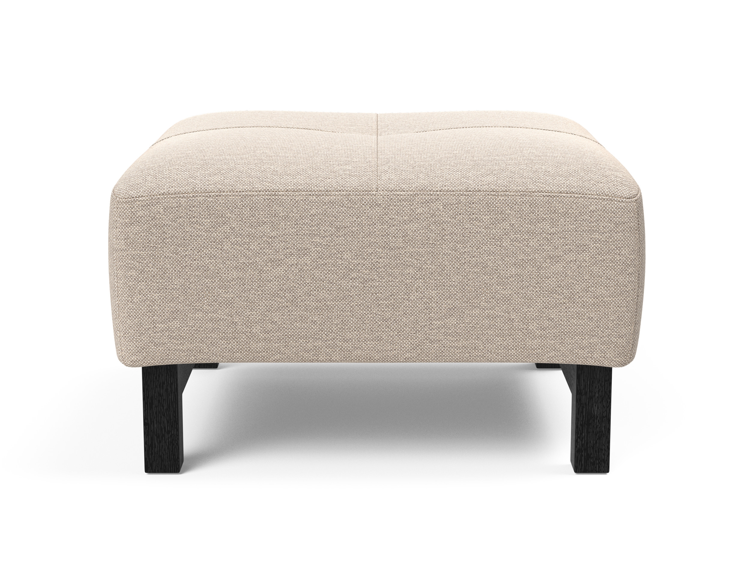 Deluxe Excess Fabric Ottoman w/Wood Legs