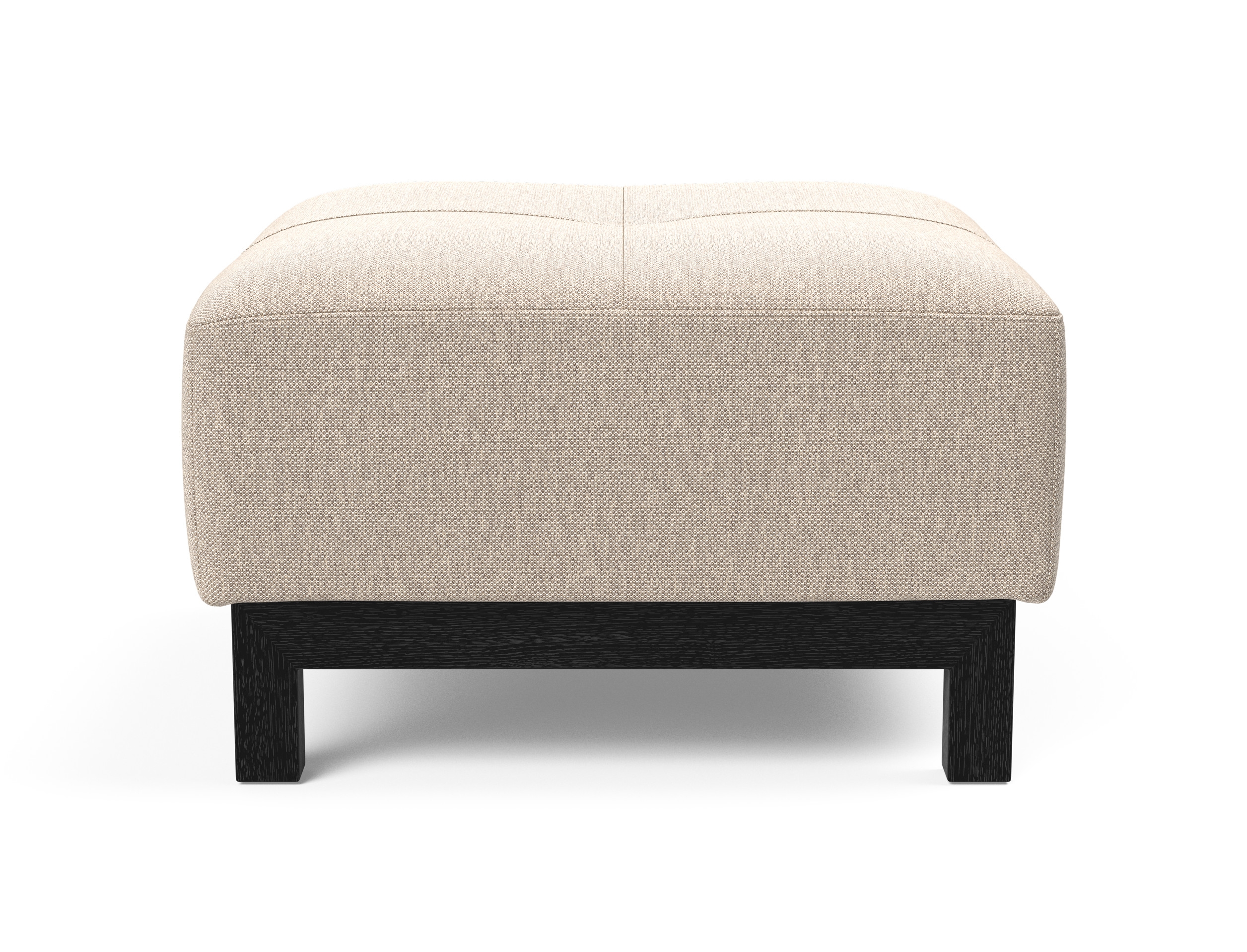 Deluxe Excess Fabric Ottoman w/Wood Legs