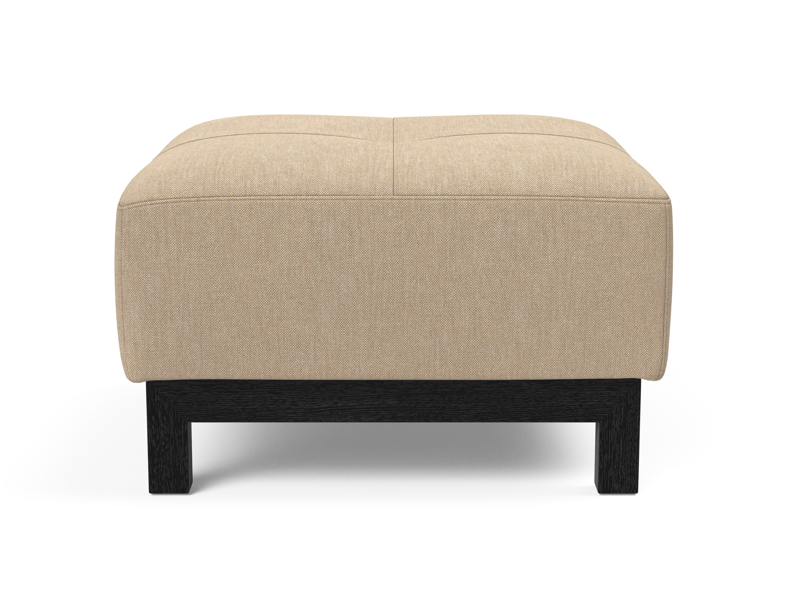 Deluxe Excess Fabric Ottoman w/Wood Legs