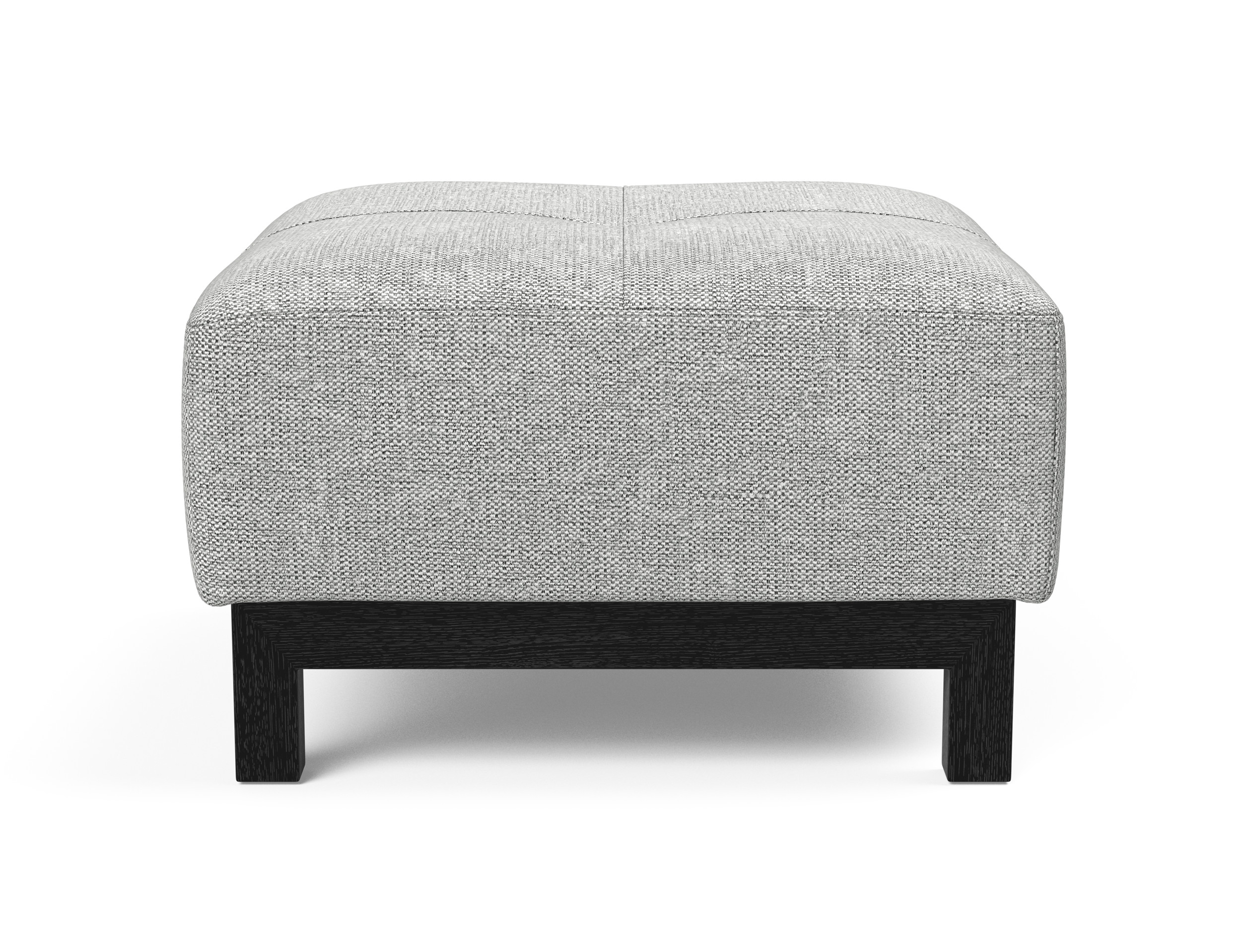 Deluxe Excess Fabric Ottoman w/Wood Legs