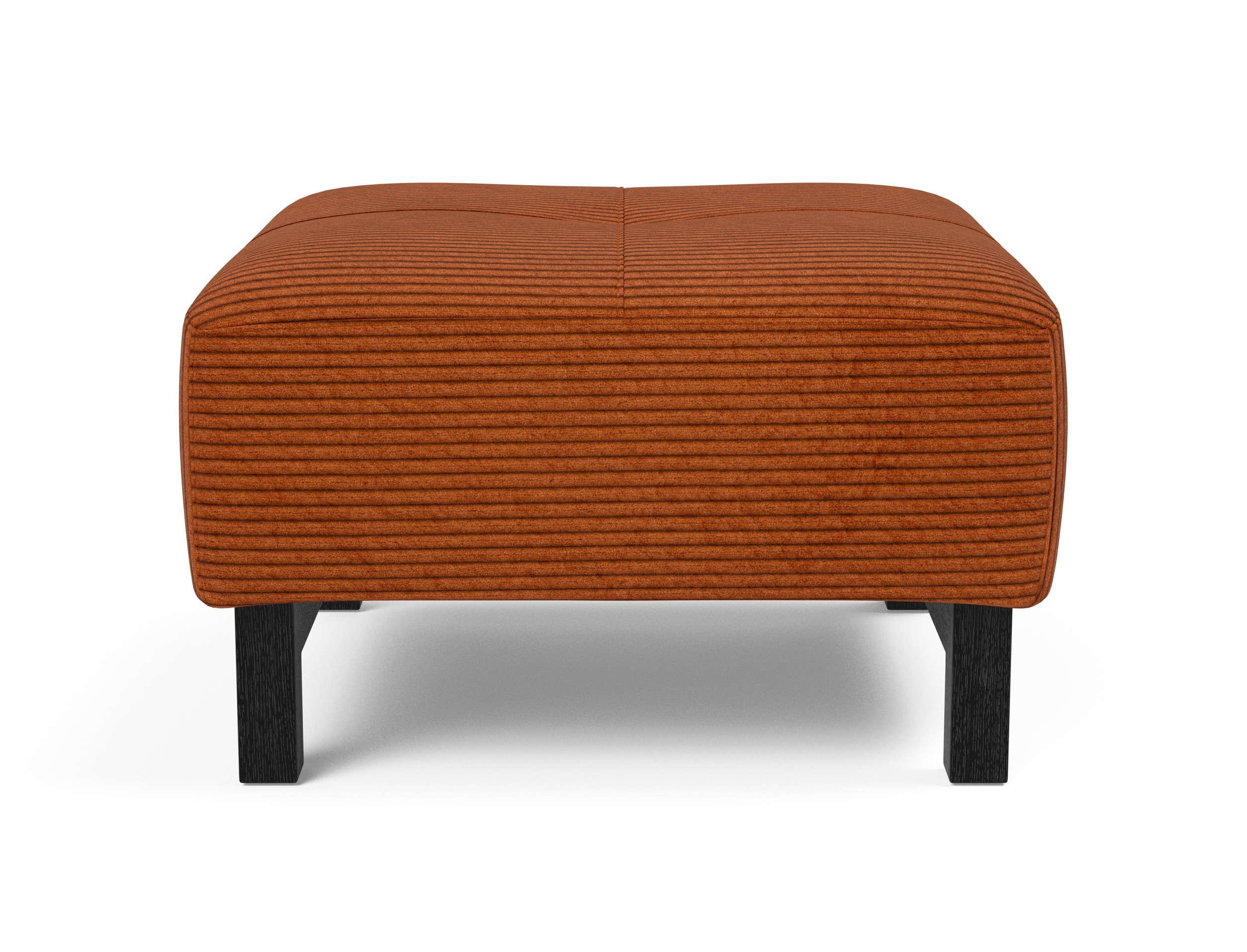 Deluxe Excess Fabric Ottoman w/Wood Legs