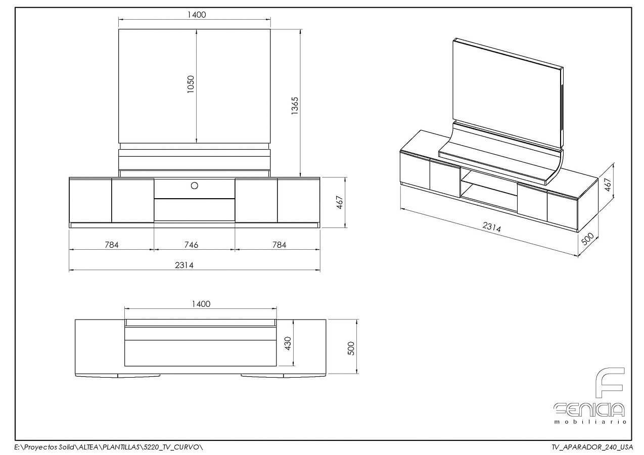 Granada Wood/Wood Veneer Wall Unit by Fenicia Mobiliario, Spain