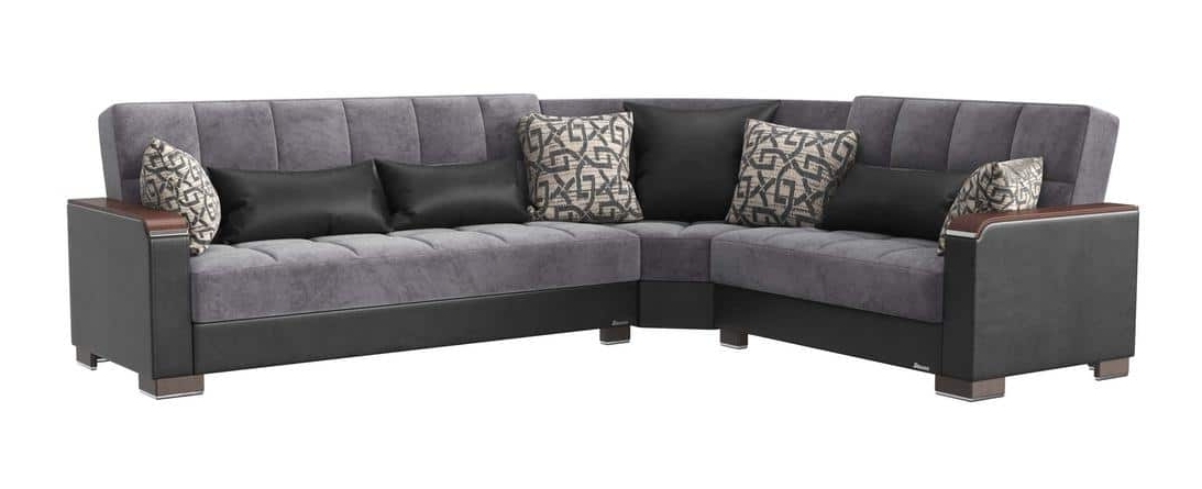 Armada X Fabric/PU Convertible L-Shaped Sectional