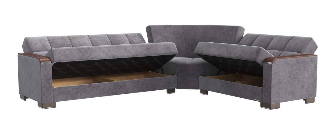 Armada X Fabric/PU Convertible L-Shaped Sectional
