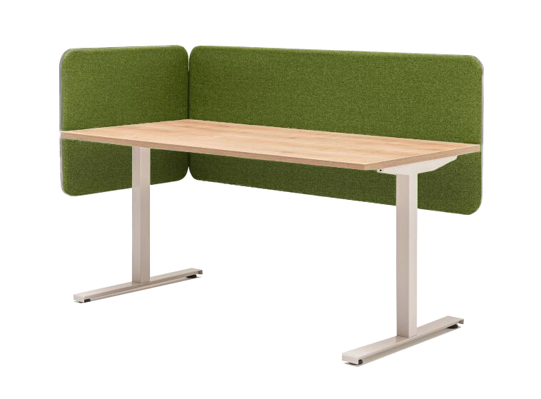 Twin Acoustic Fabric Side Screen for Bench Desk