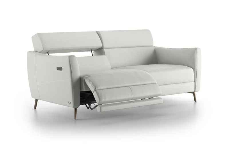 Greg Fabric/Leather Power Recliner Sofa