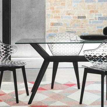 Kent Wood/Glass Rectangular Dining Table