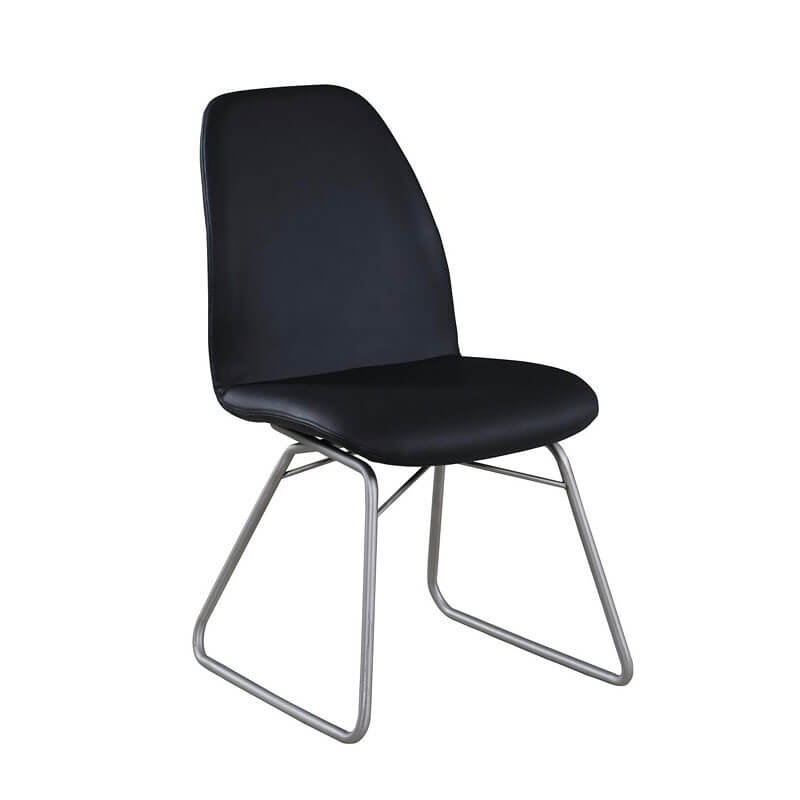 Gretchen Curved Back Sled PU Side Chair