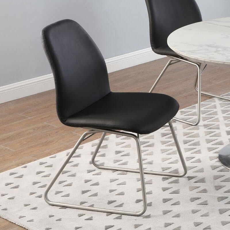 Gretchen Curved Back Sled PU Side Chair