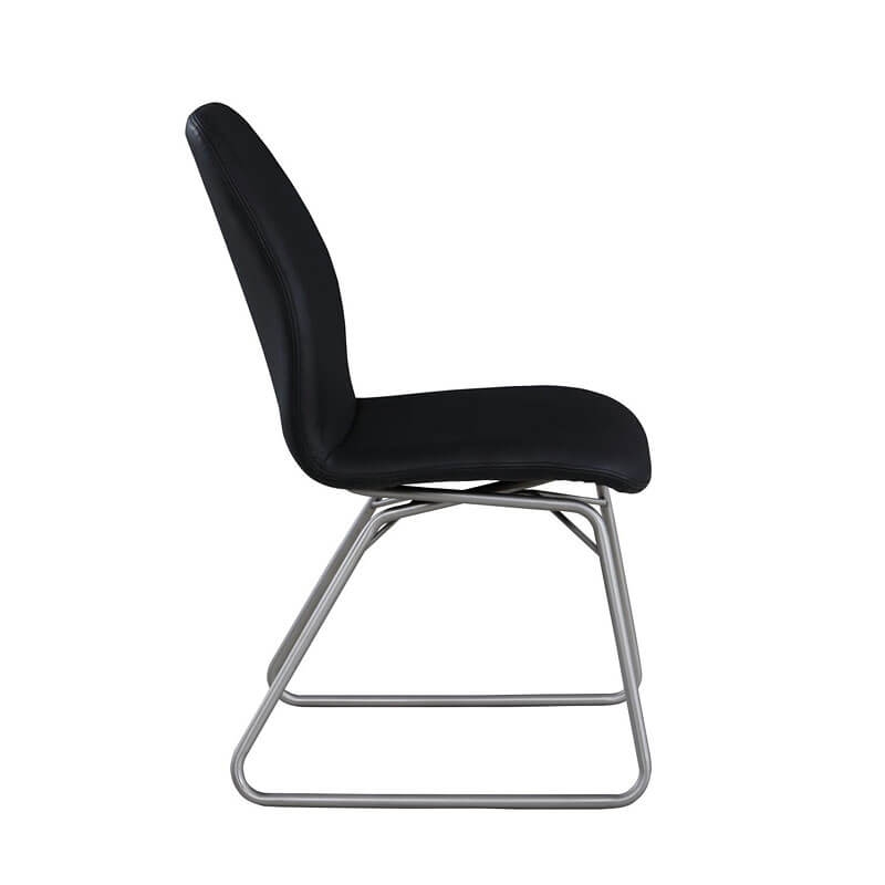 Gretchen Curved Back Sled PU Side Chair