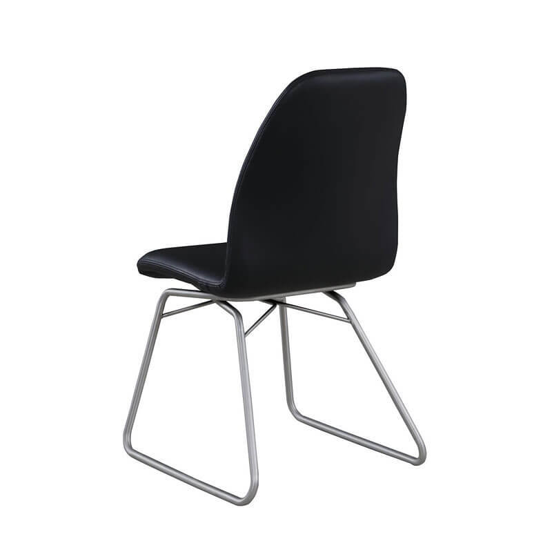 Gretchen Curved Back Sled PU Side Chair