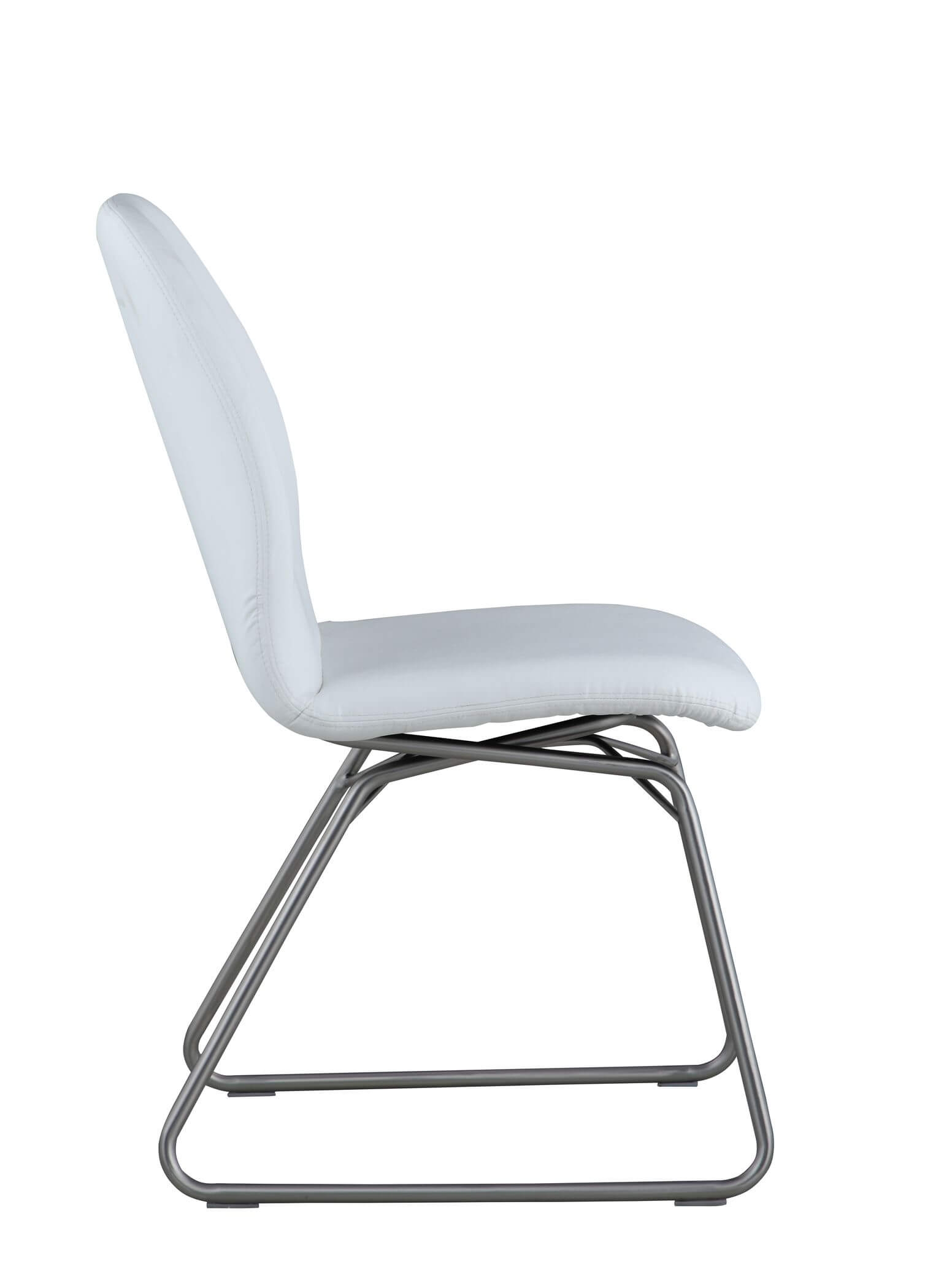 Gretchen Curved Back Sled PU Side Chair
