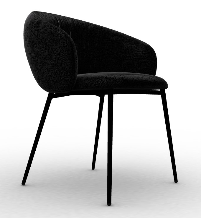 Anime Aspen Fabric/Metal Dining Chair