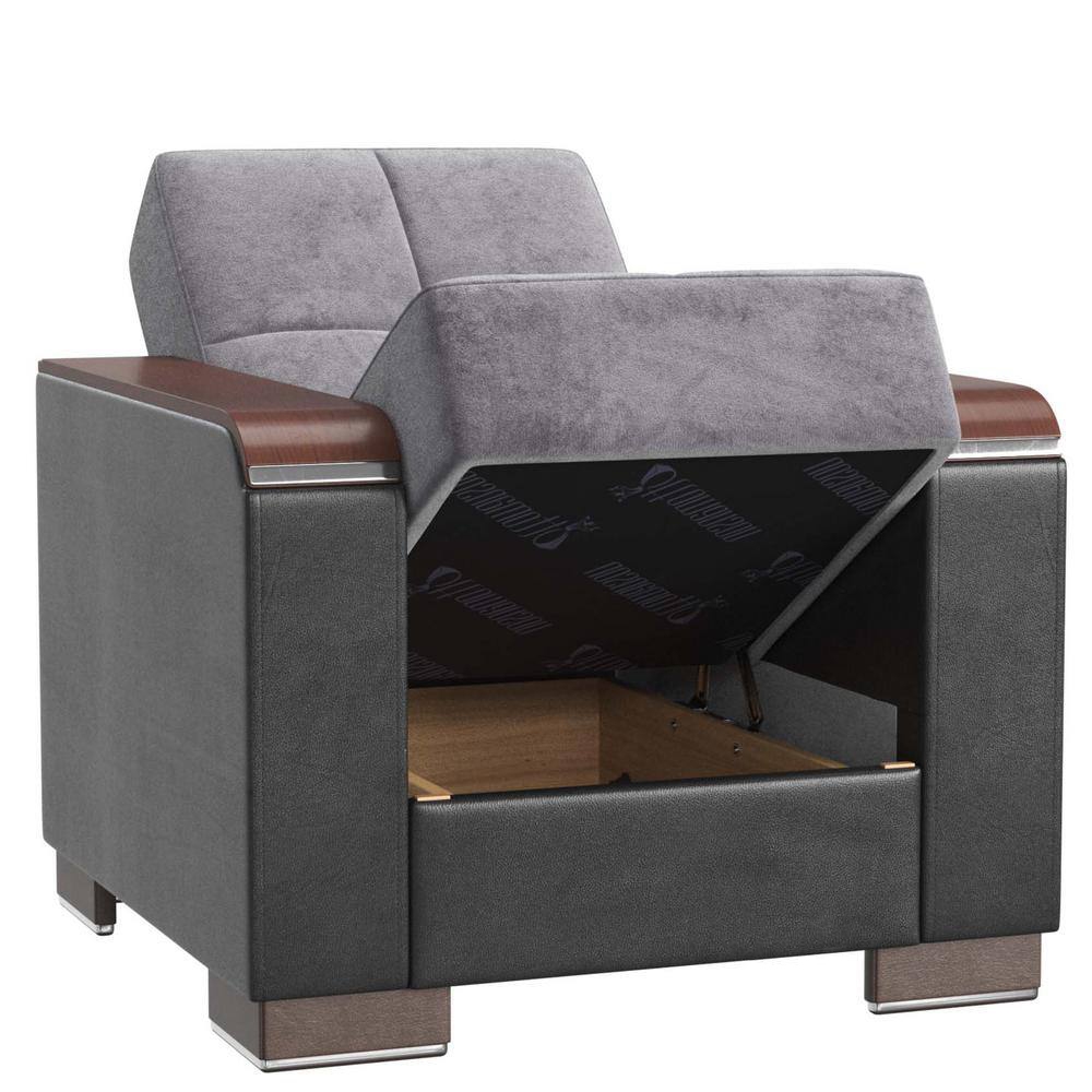 Armada X Fabric/PU Convertible Sleeping Arm Chair