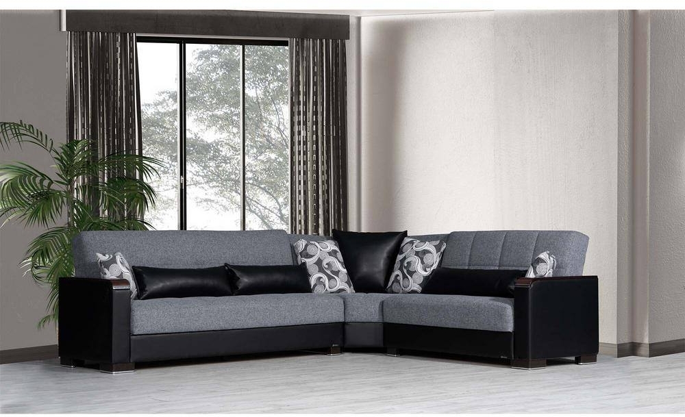 Armada X Fabric/PU Convertible L-Shaped Sectional