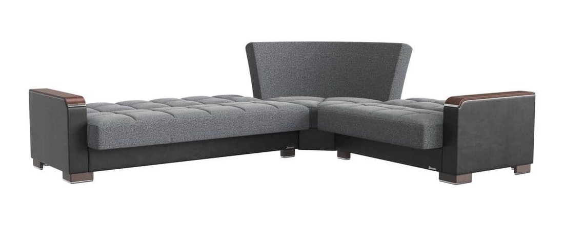 Armada X Fabric/PU Convertible L-Shaped Sectional