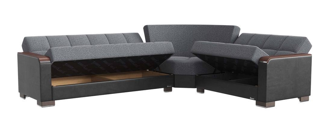 Armada X Fabric/PU Convertible L-Shaped Sectional