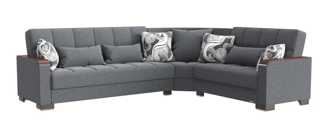 Armada X Fabric/PU Convertible L-Shaped Sectional