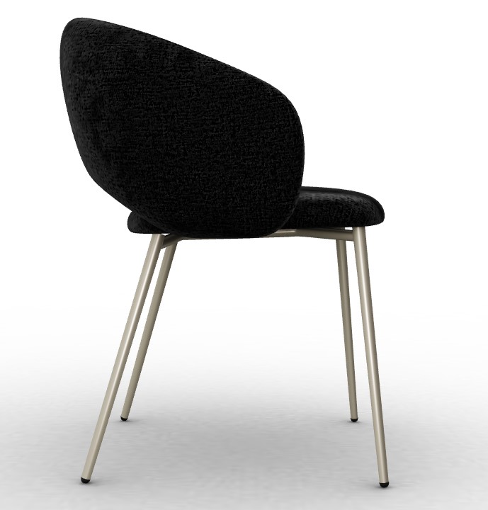 Anime Aspen Fabric/Metal Dining Chair