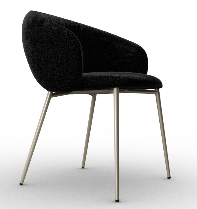 Anime Aspen Fabric/Metal Dining Chair