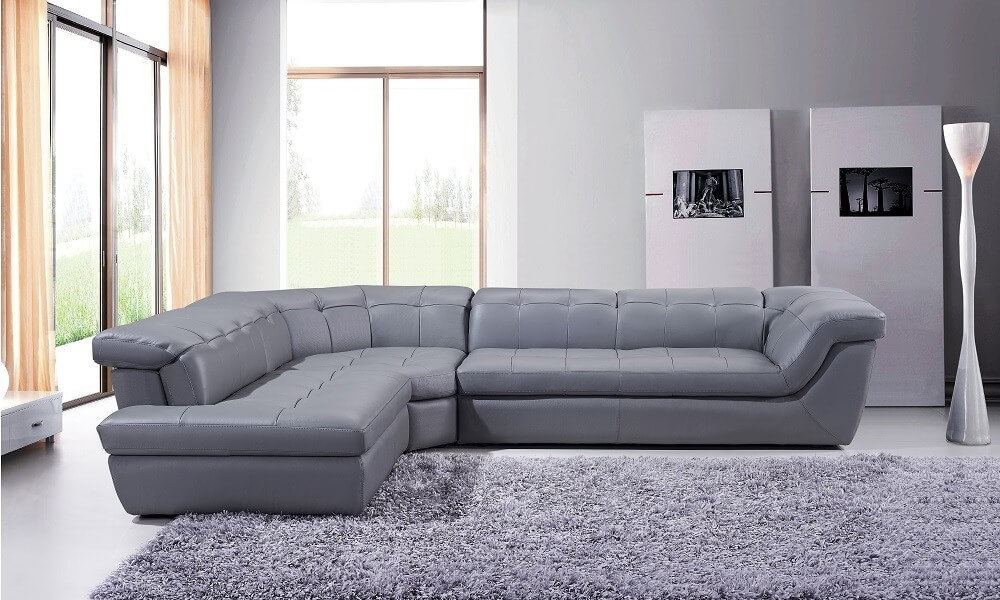 397 Italian Leather Sectional