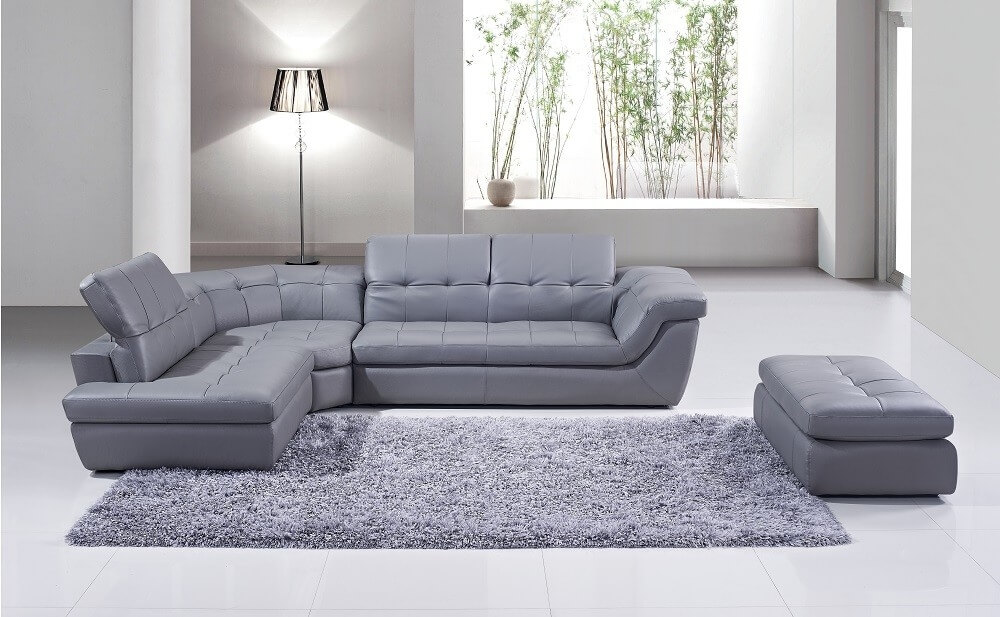 397 Italian Leather Sectional