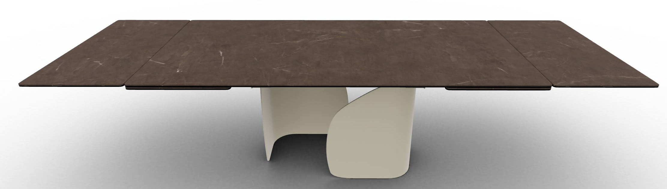 Twins Metal/Ceramic Rectangular Extendable Dining Table