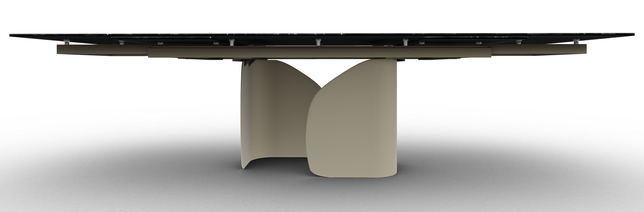 Twins Metal/Ceramic Rectangular Extendable Dining Table