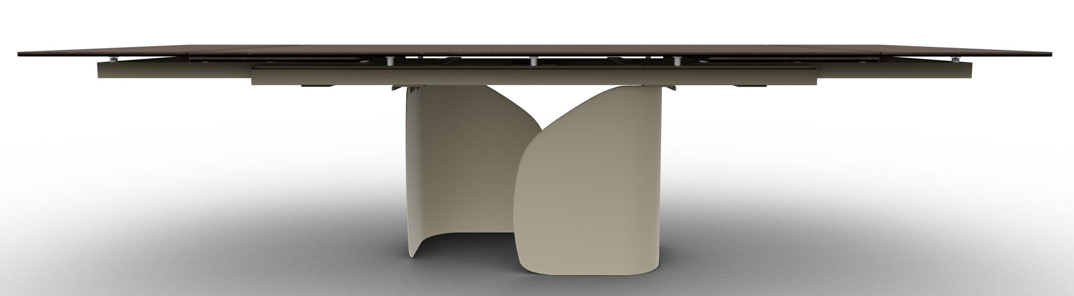 Twins Metal/Ceramic Rectangular Extendable Dining Table