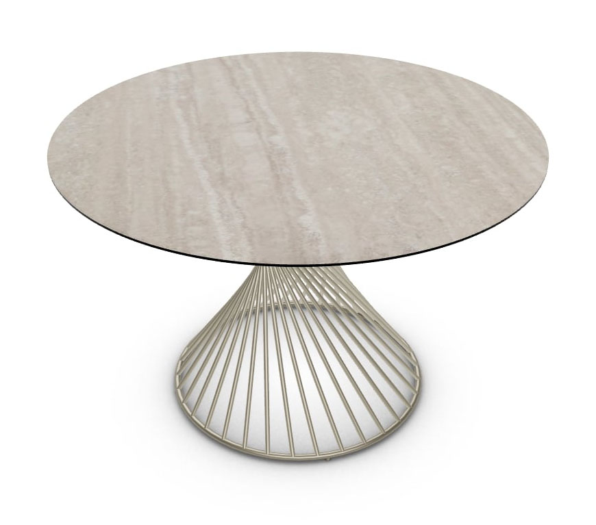 Vortex Metal/Ceramic Round Dining Table
